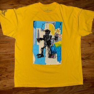 Goodie two sleeves Jean-Michel Basquiat Yellow Graphic T-Shirt